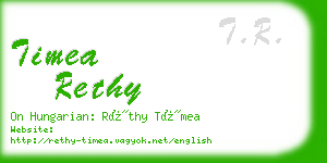 timea rethy business card